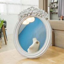 백화점 파우더룸 엔틱 장미 탁상거울 화장품샵거울 테이블거울 신혼선물 분위기 세면대거울