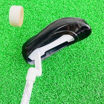 데일리오니 고무신 일자 퍼터 헤드 커버 2p + 손가락 보호 테이프, 블랙