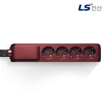 LS전선 누전차단 멀티탭 4구 플랫케이블 그레이그린, 3m