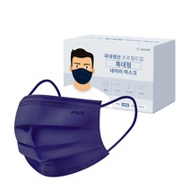 PWX 프로월드컵 특대형 네이비마스크 100매입, 네이비