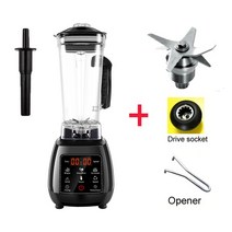 디지털 3HP BPA 프리 2L 자동 터치 패드 프로페셔널 블렌더 믹서 쥬서 고출력 푸드 프로세서 아이스 스무디 과일, [03] BLACK Full Parts, [01] 영국 플러그