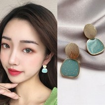 기타 바보사랑[소녀F] vita 펄원석 민트 귀걸이 액세서리 데일리귀걸이