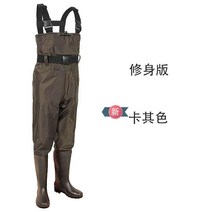 도시어부 어부바지 포세이돈가슴장화방수 두꺼운 내마모성 겨울바다낚시 입는장화 물질 갯벌체험, 46, 브라운 번식 및 낚시