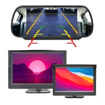 차량용 실내 4.3/5/7인치 거치형 룸미러 후방카메라 모니터 CCTV 모니터, B_ 4.3인치 룸미러형 모니터