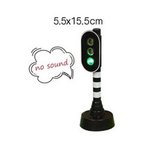 나무 트랙 기차 철도 세트 액세서리 신호등 장면 레일 교통 적합 목재 자석 교육 완구, YELLOW