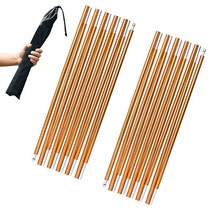 JEELAD Tent Pole Aluminium Rod Replacement Supporting Awning Poles Kit for Outdoor Camping Hiking (1, A - Gold_13.25 ft