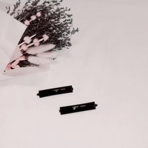 hong co 기본 사각 헤어핀 블랙 검정 머리핀 헤어액세서리 악세사리부자재 머리삔 앞머리핀 헤어클립 사각집게