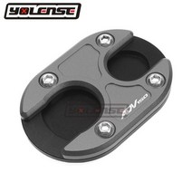 오토바이발판 보조 스탠드 거치대 풋혼다 오토바이 알루미늄 사이드 스탠드 패드 플레이트 킥 확장기 지원, 04 Titanium