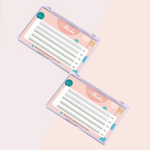 미도 인조속눈썹 부분 가닥 속눈썹 셀프 연장 자연스런운 가속눈썹 단품 시리즈, 뉴 I형 혼합  2P (400모)
