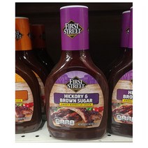 First Street Barbecue Sauce 퍼스트스트리트 히코리 앤 브라운 슈가 스위트 바베큐소스 18oz (510g) (6팩), 510g, 6개