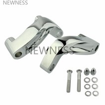 할리 부품 개조 악세사리 오토바이 백미러 사이드 어댑터 키트 라이저 재배치 확장 할리 2006-2014 용, 02 Chrome