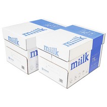 [KT알파쇼핑]밀크 A4 복사용지 A4용지 75g 2000매 2박스, 단일상품_총 수량_상세페이지참조, 단일상품_종이/파일 사이즈_상세페이지참조