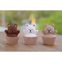 만세하는 머핀곰돌이 석고방향제, 브라운, 랑방에끌라