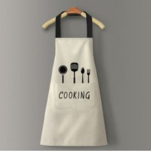 모아케어 완전방수 심플 디자인 앞치마, 블랙, 1개