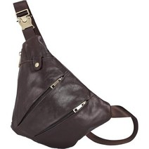 슬링백 TIDING 옷 아래에 입는 극박 가죽 바디 백 소가죽 남성 원숄더백 YKK 오일 자전거 가방 블랙 다크 브라운