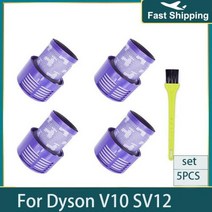헤파필터 세척 가능한 필터 Hepa Unit for Dyson V10 SV12 사이클론 동물 절대 총 청소 진공 청소기 예비 부품 액세서리, [01] 5PCS, 5PCS