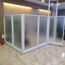 퍼니스원 60t 투명 강화유리파티션 높이 1200, 불투명 w 1000