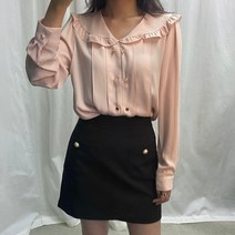 영트레느 트렌드컬렉션프릴더블버튼블라우스TRBL20446