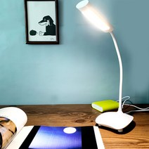 이엘퍼니처 360도 회전 USB LED 스탠드 조명 모음 터치식 독서등 책상조명, 7050_화이트