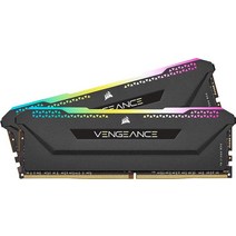 Corsair 벤전스 데스크탑 메모리 RGB 프로 SL 32GB DDR4 3600MHz C18 1.35V 블랙 (CMH32GX4M2D3600C18)커세어295232, 64GB (2x32GB)_3200 MHz
