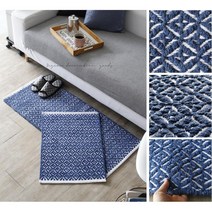 수제 순면러그 데님러그 특이한발매트 현관발판 자취방인테리어 발타올, 주방매트