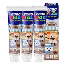 2080 키즈 3스텝 브레드이발소 치약, 80g, 3개
