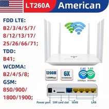 lte라우터 휴대용 와이파이 라우터 포켓파이 lc117 고속 300mbps 3g 모뎀 sim 카드 슬롯이 있는 4g wifi 모바일 핫스팟 외부 안테나 32 사용자 rj45, 미국 버전, 미국 플러그