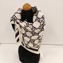 피에르가르뎅 엘르 정사각쁘띠 실크(견)100%스카프