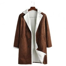 멋진 겨울 코트 플러시 남성 대비 색상 라펠 열 재킷 339559