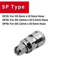 SH PH SP PP SM PM SF 공압 커넥터 에어 호스 피팅 용 Rapidities 커플 링 컴프레서 액세서리 퀵 릴리스 피팅, SP Type, 20