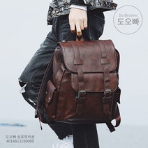도오빠 남성 가죽 백팩 스퀘어 배낭 가방 남자백팩 학생 직장인 패션 캐주얼 멀티 남자가방 봄 여름 가을 겨울 20대 30대 인기템