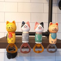 TB 귀엽고 실용적인 나무재질 고양이 자석 오프너, 2.그레이