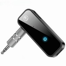 블루투스 5.0 오디오 리시버 송신기 핸즈프리 통화 3.5mm AUX 잭 USB 동글 스테레오 음악 무선 어댑터, 01 black