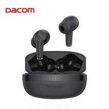 DACOM-TinyPods ENC 노이즈 캔슬링 이어폰 TWS 블루투스 5.0 베이스 트루 무선 스테레오 헤드폰 AAC c타입, 01 TinyPods ENC Black