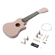 우쿨렐라 미니 기타 우쿨렐레 사일런트 리드 21 인치 미완성 diy ukelele uke 키트 합성 보드 바디 베이스우드 넥 플라스틱 지판 브리지 나일론 스트링, 키트 b