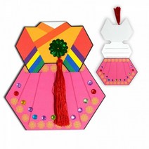 여자 한복 접어 연하장 만들기 미술 놀이 체험 부자재 재료 mdk, 상세페이지 참조, 상세페이지 참조