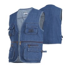 늑대와여우 봄 가을 남성 작업복조끼 면조끼 청조끼 작업복청조끼 데님 멀티포켓 포켓조끼 용접 수납 조끼 베스트 작업복상의