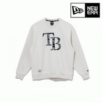 [엔터식스]뉴에라 [기모X] 뉴에라 MLB 빅 페이즐리 템파베이 맨투맨 오트밀 1354648113546481