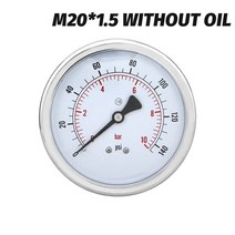 디지털 압력계 차압계 표면 압력 게이지 M20 x 100 축 설치 1.5 0.1 0.25 Mpa 공기 가스 물 연료, 08 08_10 0-6Mpa
