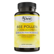 Pure By Nature Bee Pollen Royal Jelly 퓨어바이네이처 비폴렌 벌화분 로얄젤리 120정, 1개
