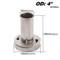 가변배기 튜닝 범용 라운드 조절 이동식 CATBACK 배기 시스템 4 quot45quot35 quot머플러 소음기 HUXS, OD 4.0 inch