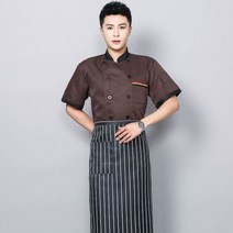 요리사 재킷 헤드 유니폼 레스토랑 호텔 주방 요리 옷 케이터링 푸드 서비스 셔츠 앞치마 HatBakery, coffee jacket apron_L