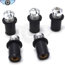 오토바이 윈드 실드 윈드 스크린 볼트 나사 너트 패스너 키트 yamaha xjr fjr 1300 1200 fzr 1000 tmax 530 500 TMAX-530 tmax500, 5pieces silver