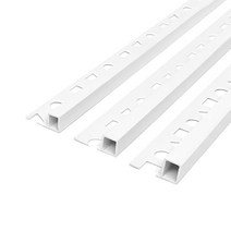 (재단가능) PVC 사각 L자 재료분리대(백색) 3사이즈(8 10 12mm) 2.4M _철물 몰딩 마루몰딩 바닥타일 타일마감 마감재 꼼꼼이 코너비드 ㄱ자, 8mm용