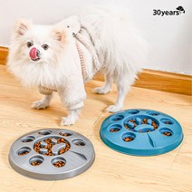 써티이얼즈 강아지 고양이 급체방지 슬로우 식기 원반형 밥그릇 체중관리 식습관 분리불안 노즈워크, 2. 에메랄드