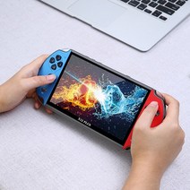 휴대용 가정용 전자 오락 게임기 께임 7인치 x12 플러스 레트로 핸드헬드 비디오 게임, 없음