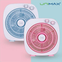 유니맥스 10형 25cm 박스팬 선풍기 UMF-7102KB 탁상형 책상 가정용 사무실/랜덤