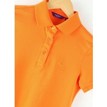 W(S)헤지스 반팔 카라 티셔츠 주황 빅로고74