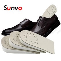Sunvo 보이지 않는 높이 증가 된 안창 남성용 엘리베이터 신발 삽입 반 통기성 리프트 힐 패드