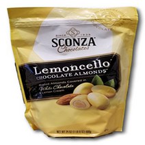 Sconza large Pouch Confections Lemoncello Almonds Zipper Pouch 24 Ounce Sconza 라지 파우치 과자 레몬 첼로 아몬드, 1